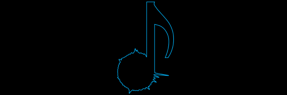 An octave symbol showing frequencies present in an audio.